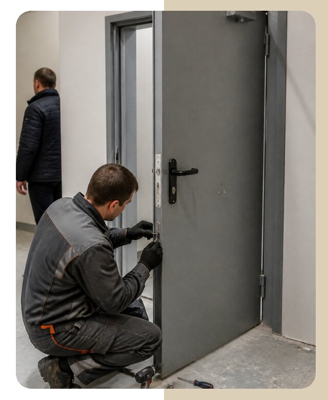 Ремонт противопожарной двери в Салехарде по цене 6958 р. | ДвериЛегко-Слх